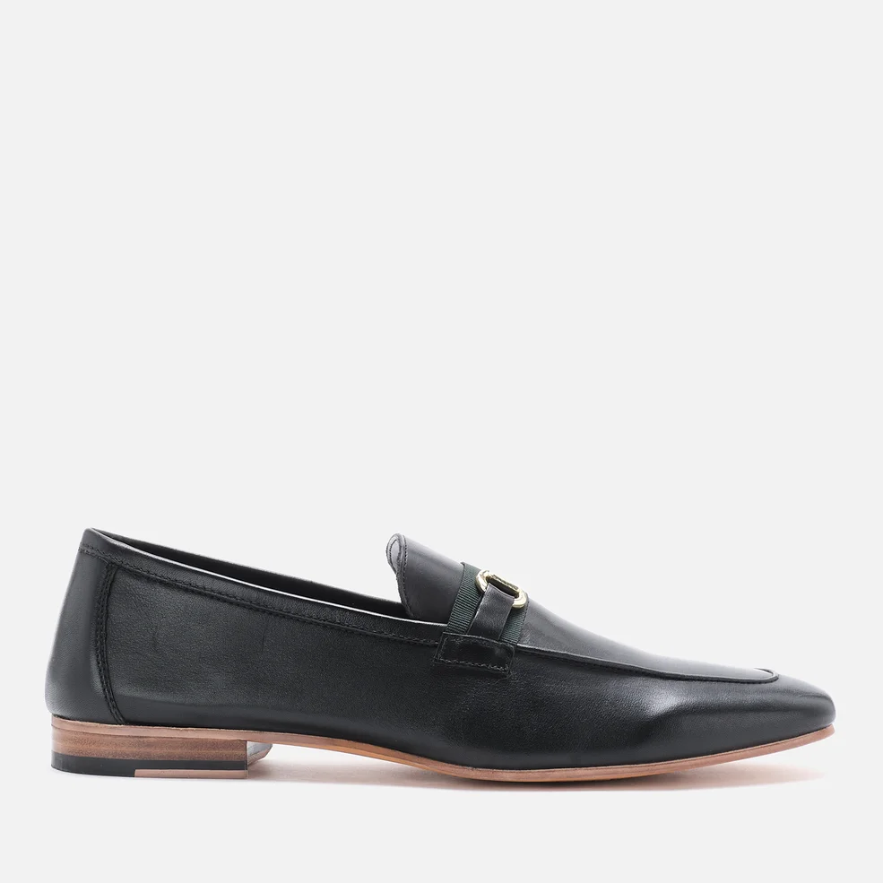 Walk London Men's Capri Trim Leather Loafers - Black Image 1