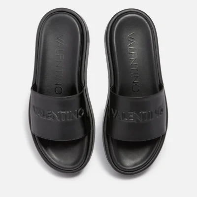 Valentino Women's Leather Flatform Sandals - Black