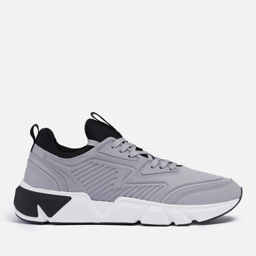Calvin Klein Men's Knitted Running Style Trainers - Grey Fog Image 1