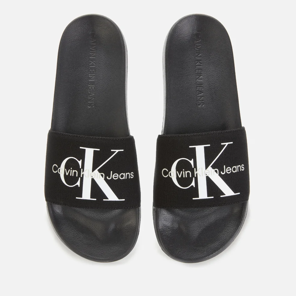 Calvin Klein Jeans Men's Monogram Slide Sandals - Black Image 1