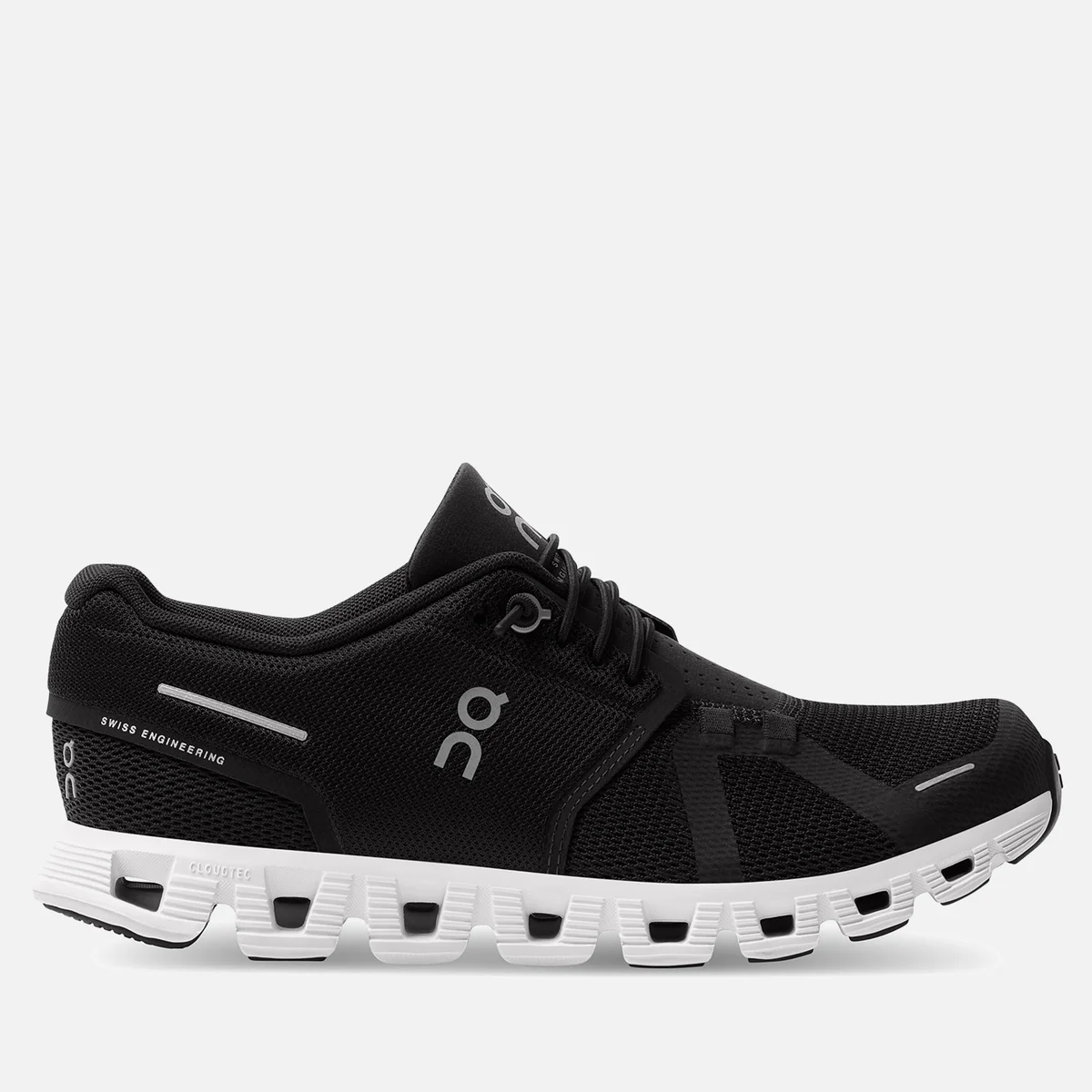 ON Women's Cloud 5 Running Trainers - Black/White Image 1