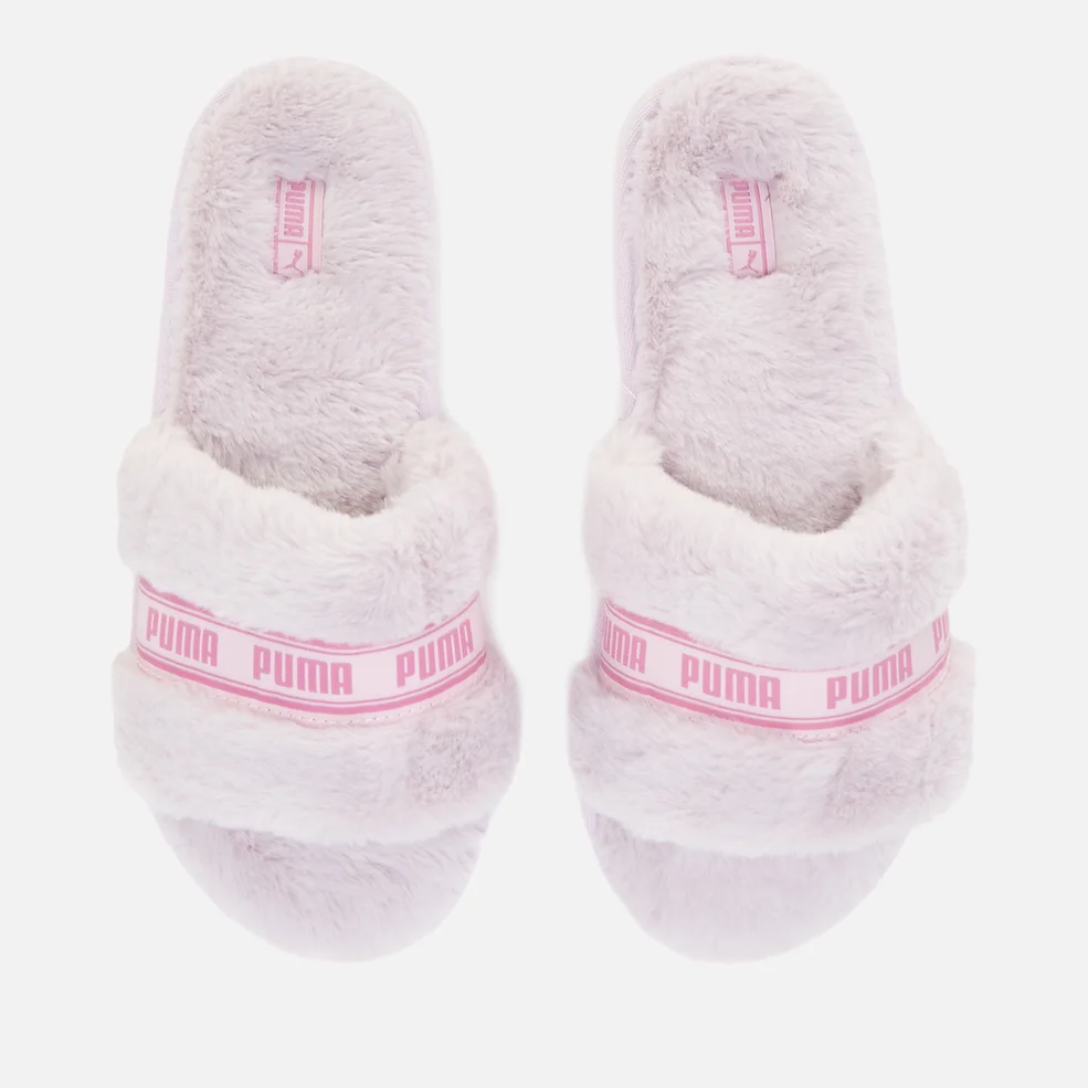 Puma Women's Fluff Slippers - Lavender Fog/Opera Mauve Image 1