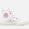 Converse Women's Chuck Taylor All Star Lift Crafted Canvas Hi-Top Trainers - White/Egret/Pink Clay - Image 1