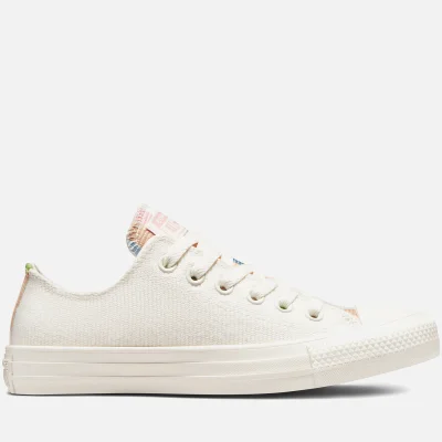 Converse Women's Chuck Taylor All Star Crafted Stripes Ox Trainers - Egret/Indigo Oxide/Pink Clay