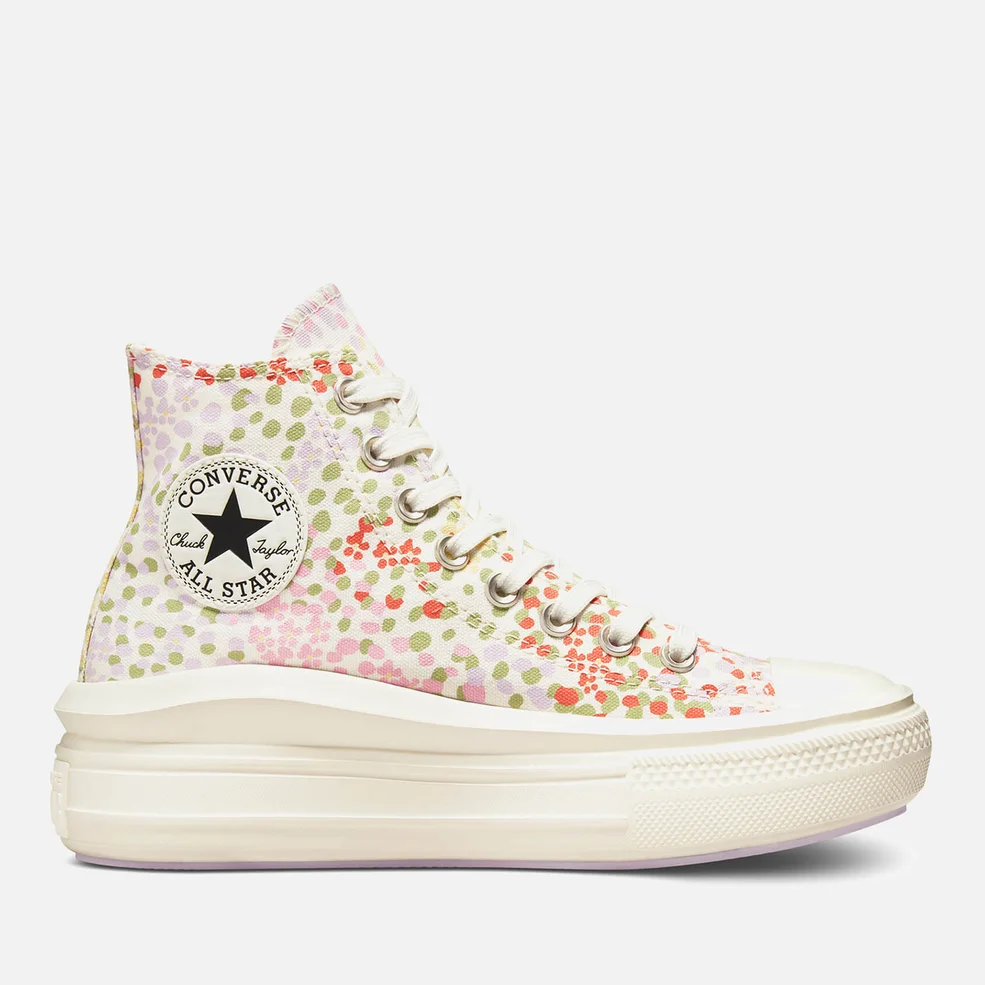 Converse Women's Chuck Taylor All Star Things To Grow Move Hi-Top Trainers - Egret/Multi/Black Image 1