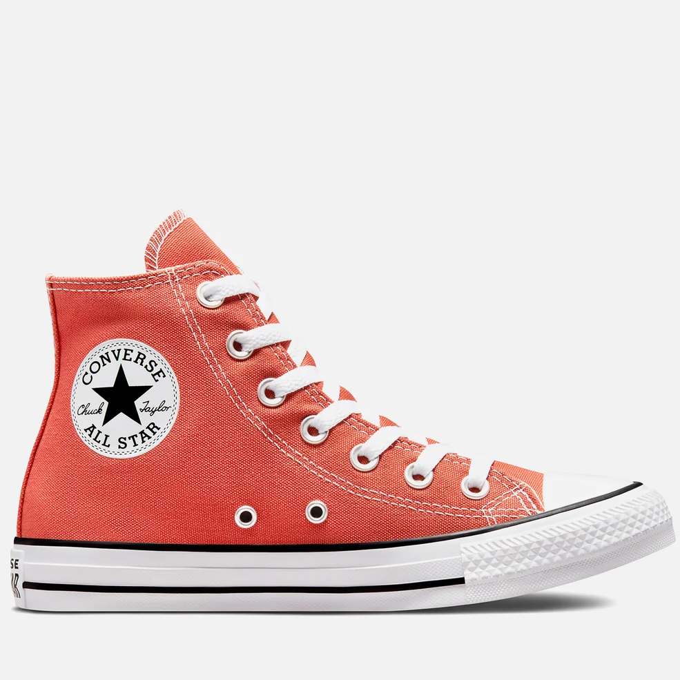 Converse Men's Chuck Taylor All Star Hi-Top Trainers - Fire Opal/White/Black Image 1