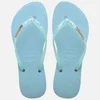 Havaianas Women's Slim Glitter Flourish Flip Flops - Nautical Blue - Image 1