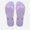 Havaianas Women's Slim Glitter Flourish Flip Flops - Purple - Image 1