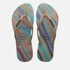 Havaianas Women's Slim Iridescent Flip Flops - Sand Grey - Image 1