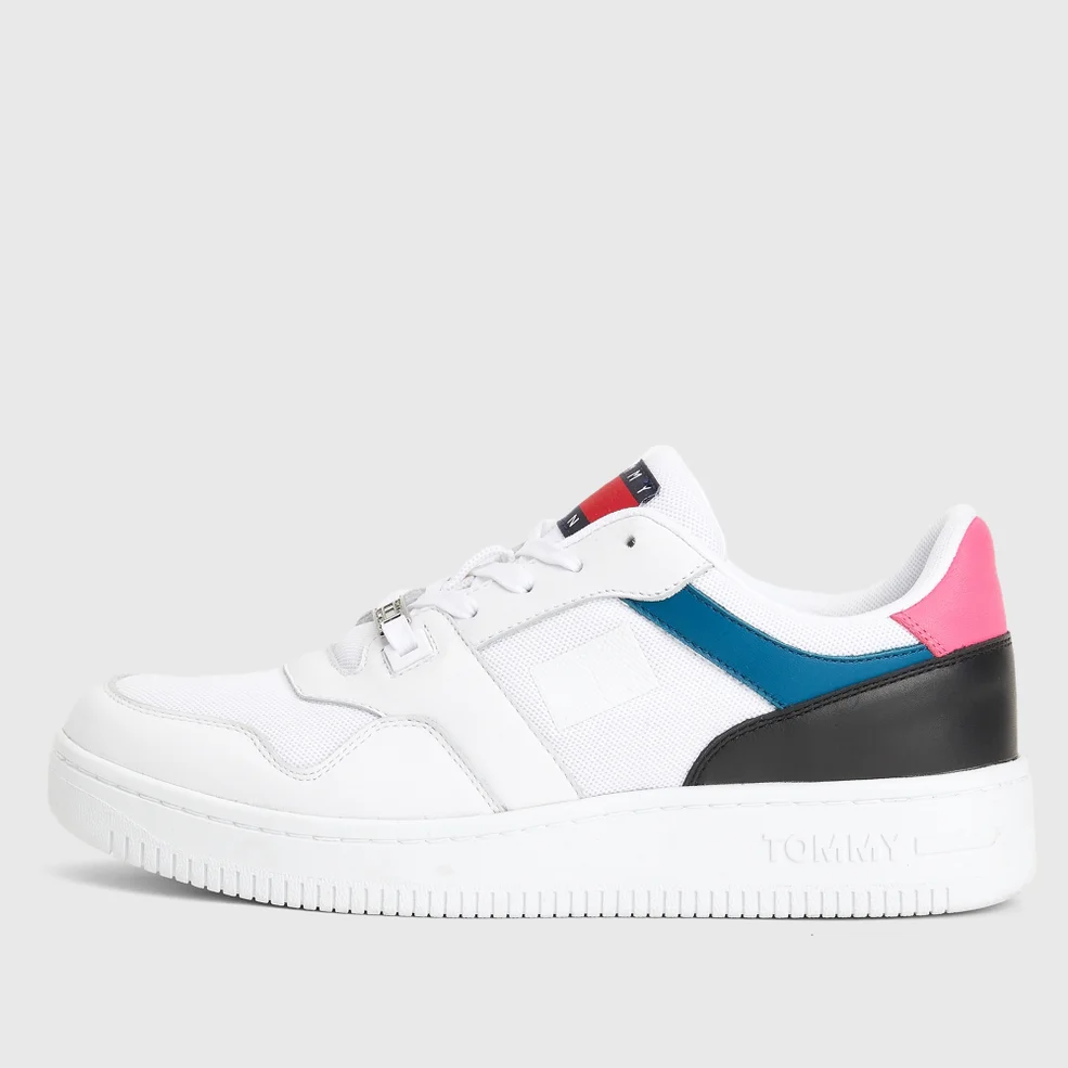 Tommy Jeans Mix Leather Basket Trainers Image 1