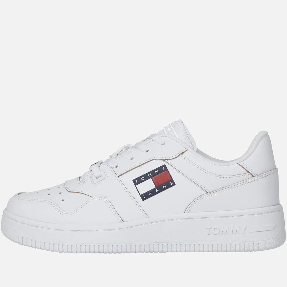 Tommy Jeans Etch Basked Leather Trainers Image 1
