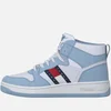 Tommy Jeans Mid Pop Basked Hi-Top Leather Trainers - Image 1