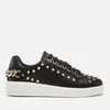 Guess Women's Renatta Faux Leather Low Top Trainers - Black - Image 1