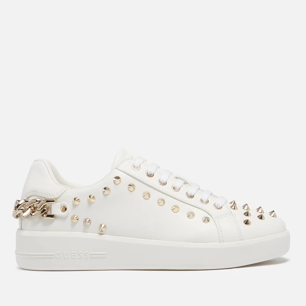 Guess Women's Renatta Faux Leather Low Top Trainers - Milk Image 1