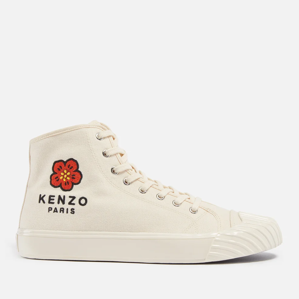 KENZO Schhol Logo Canvas High-Top Trainers Image 1