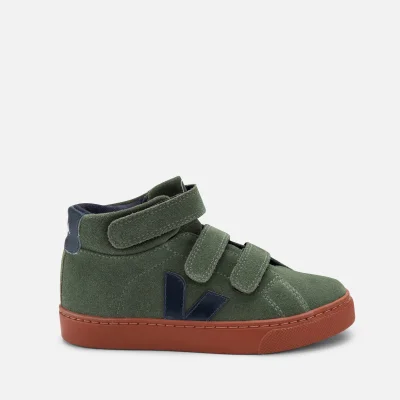 VEJA Kids' Esplar Velcro Suede and Leather-Blend Trainers