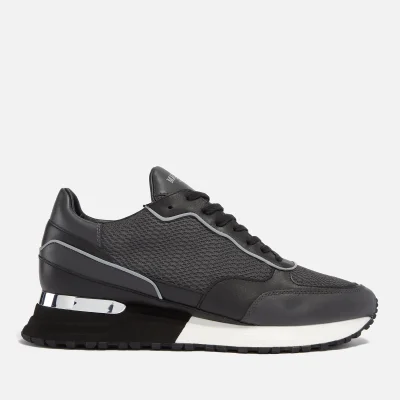 MALLET Knox Leather and Mesh Running-Style Trainers