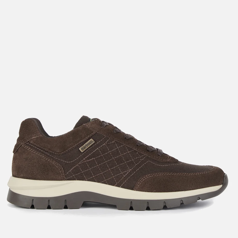 Barbour Armstrong Leather and Canvas Low-Top Trainers Image 1