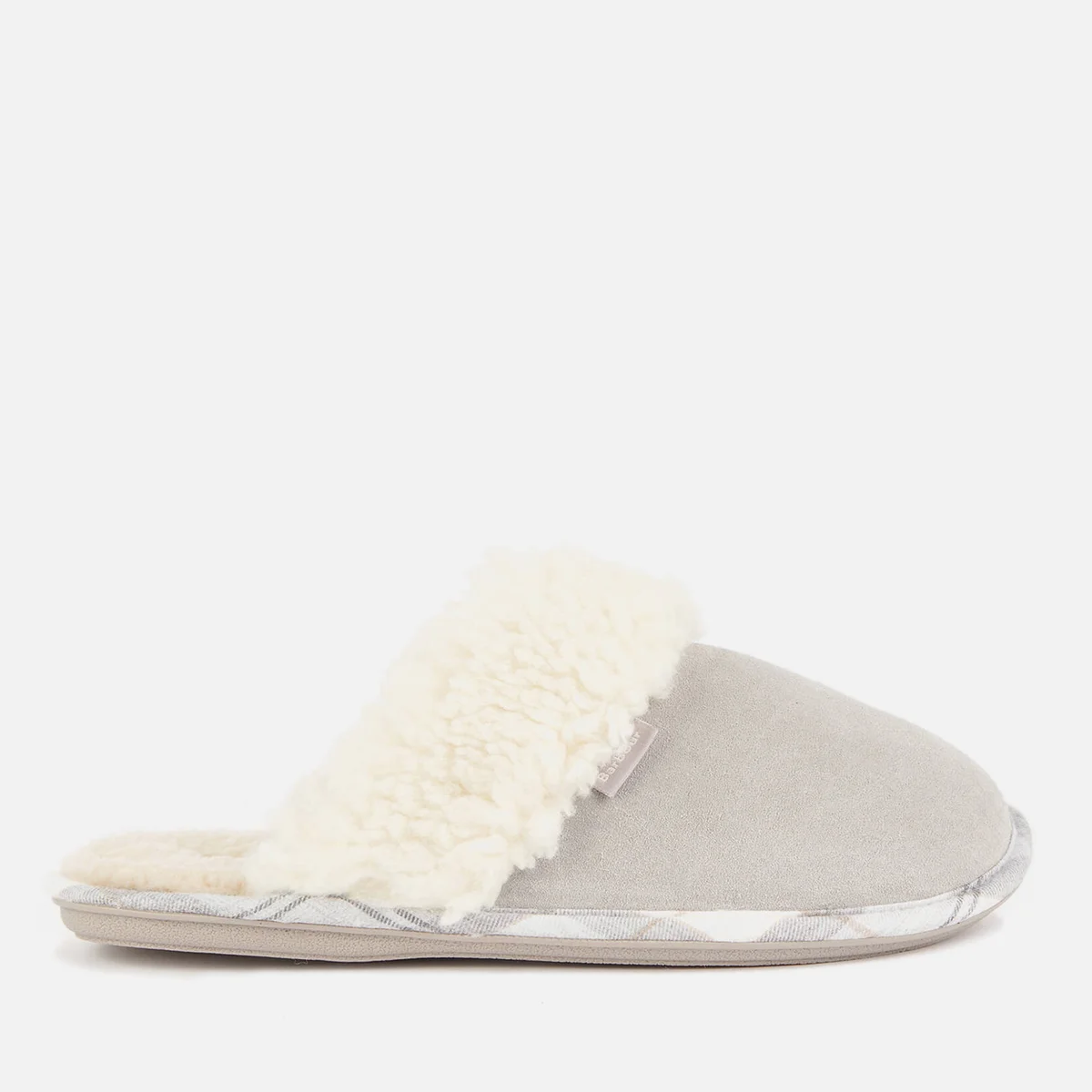 Barbour Lydia Suede and Faux Fur-Blend Mule Slippers Image 1