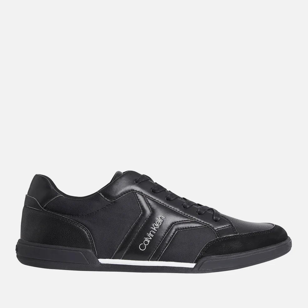 Calvin Klein Faux Leather and Mesh Trainers Image 1