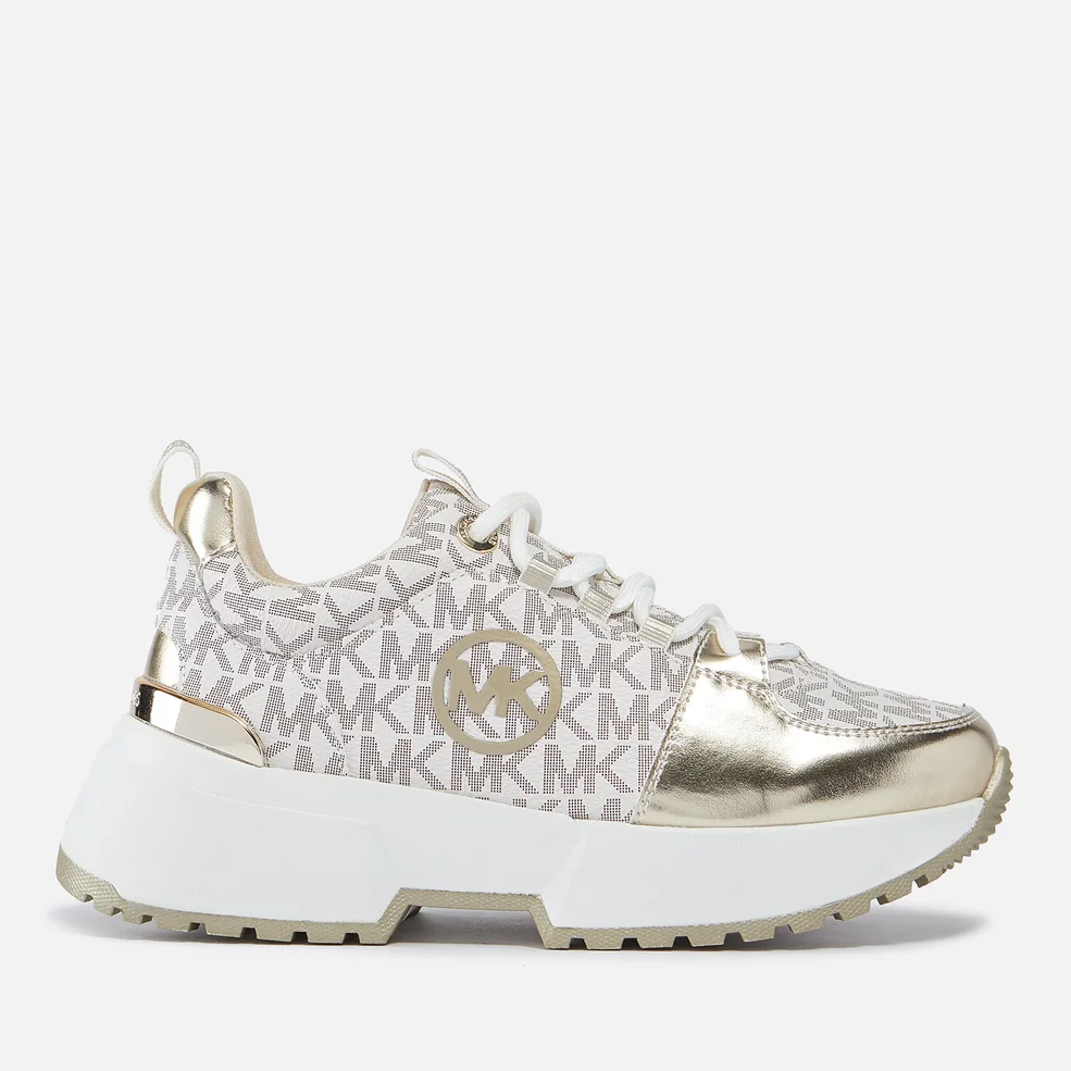 Michael Kors Girls’ Cosmo Ripley Faux Leather Trainers Image 1
