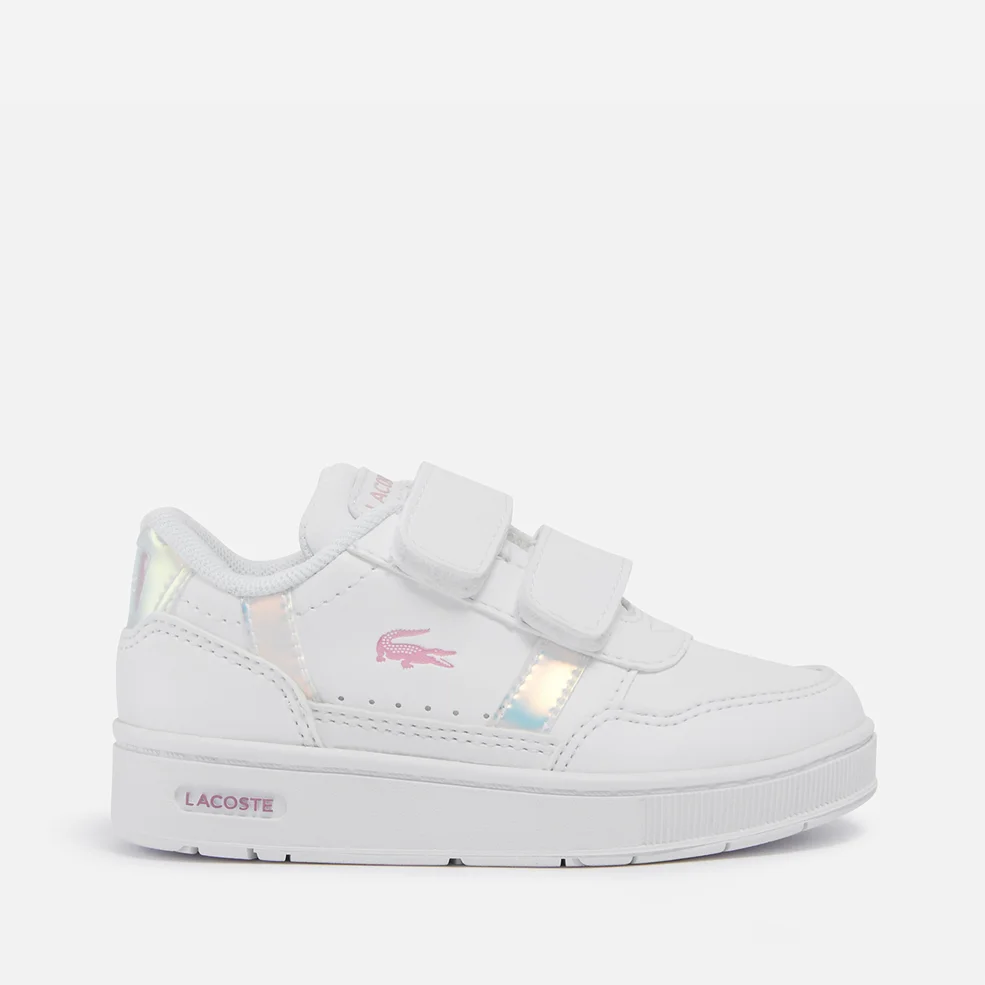 Lacoste Toddlers T-Clip Faux Leather Trainers Image 1
