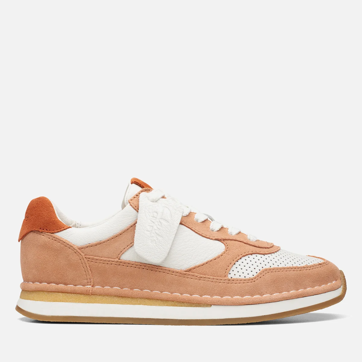 Clarks Craft Run Tor Suede and Leather Trainers Image 1
