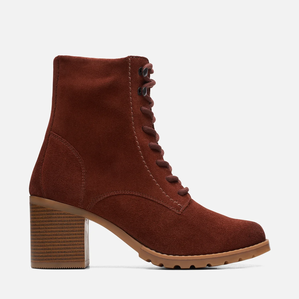 Clarks Clarkwell Suede Heeled Boots Image 1