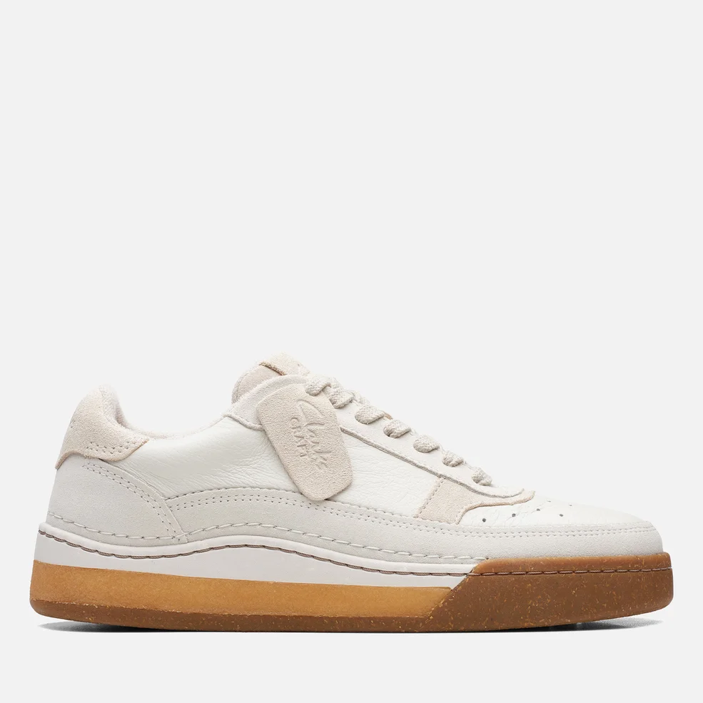 Clarks Craft Court Suede and Leather Trainers Image 1