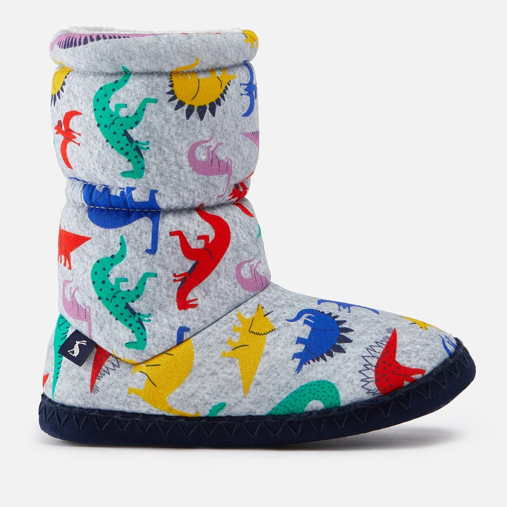 Joules Kids' Padabout Jersey and Faux Fur Slipper Boots Image 1