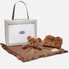 UGG Babies’ Bixbee Fleece Boots and Lovey Bear Comforter Gift Set - Image 1