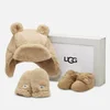 UGG Babies’ Bixbee Fleece Boots, Hat and Mittens Gift Set - Image 1