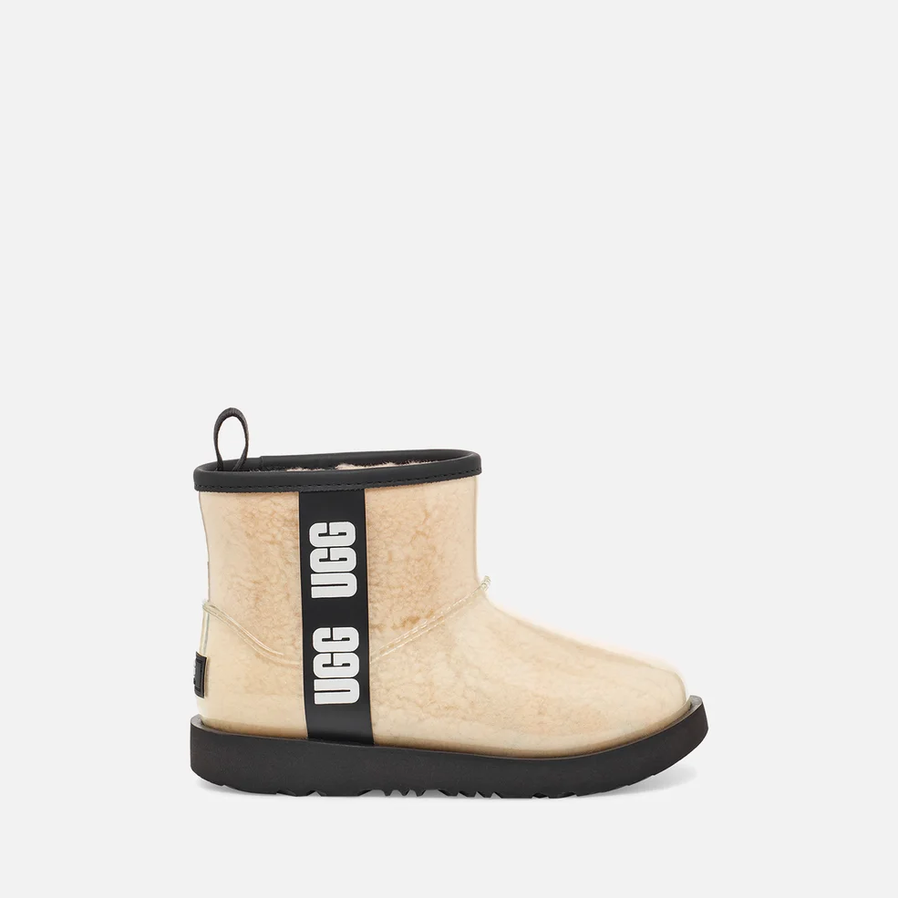 UGG Kids' Classic II Mini Waterproof Clear Rubber and Faux Shearling Boots Image 1