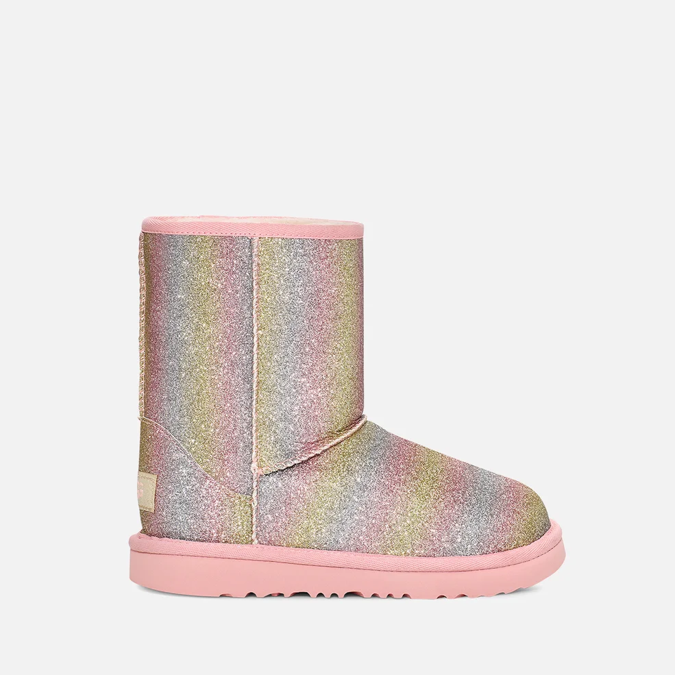 UGG Kids’ Classic II Waterproof Glittered Faux Suede Boots Image 1