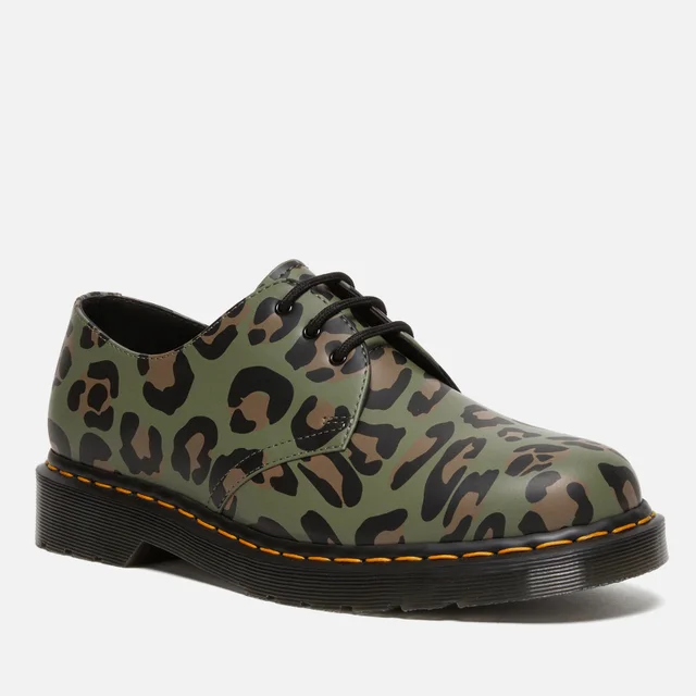 Dr. Martens Men's 1461 Leopard-Print Leather Shoes