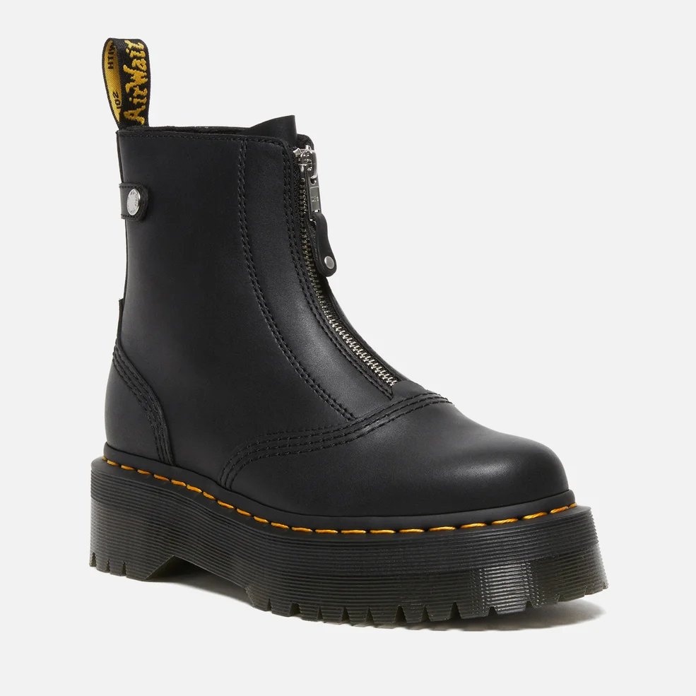 Dr. Martens Jetta Zip Front Leather Boots Image 1