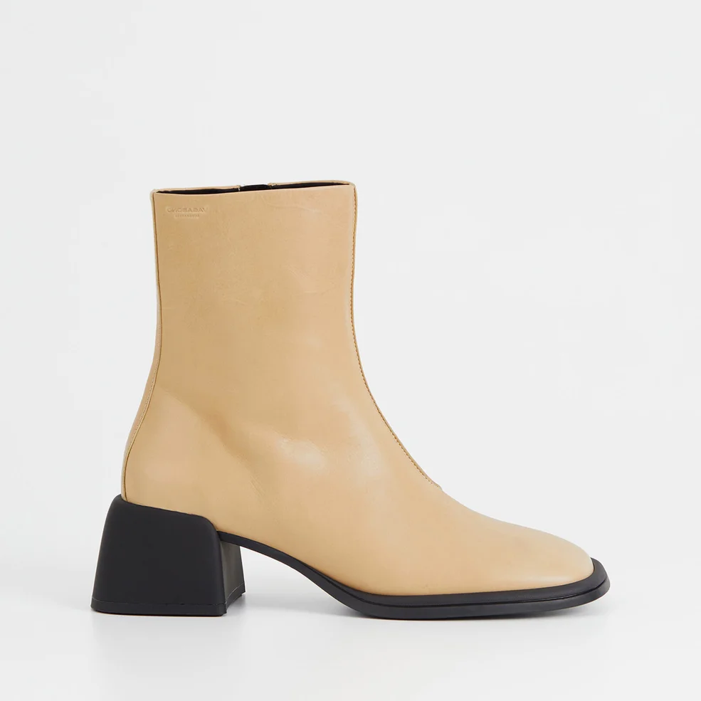Vagabond Ansie Flared Heel Leather Ankle Boots Image 1