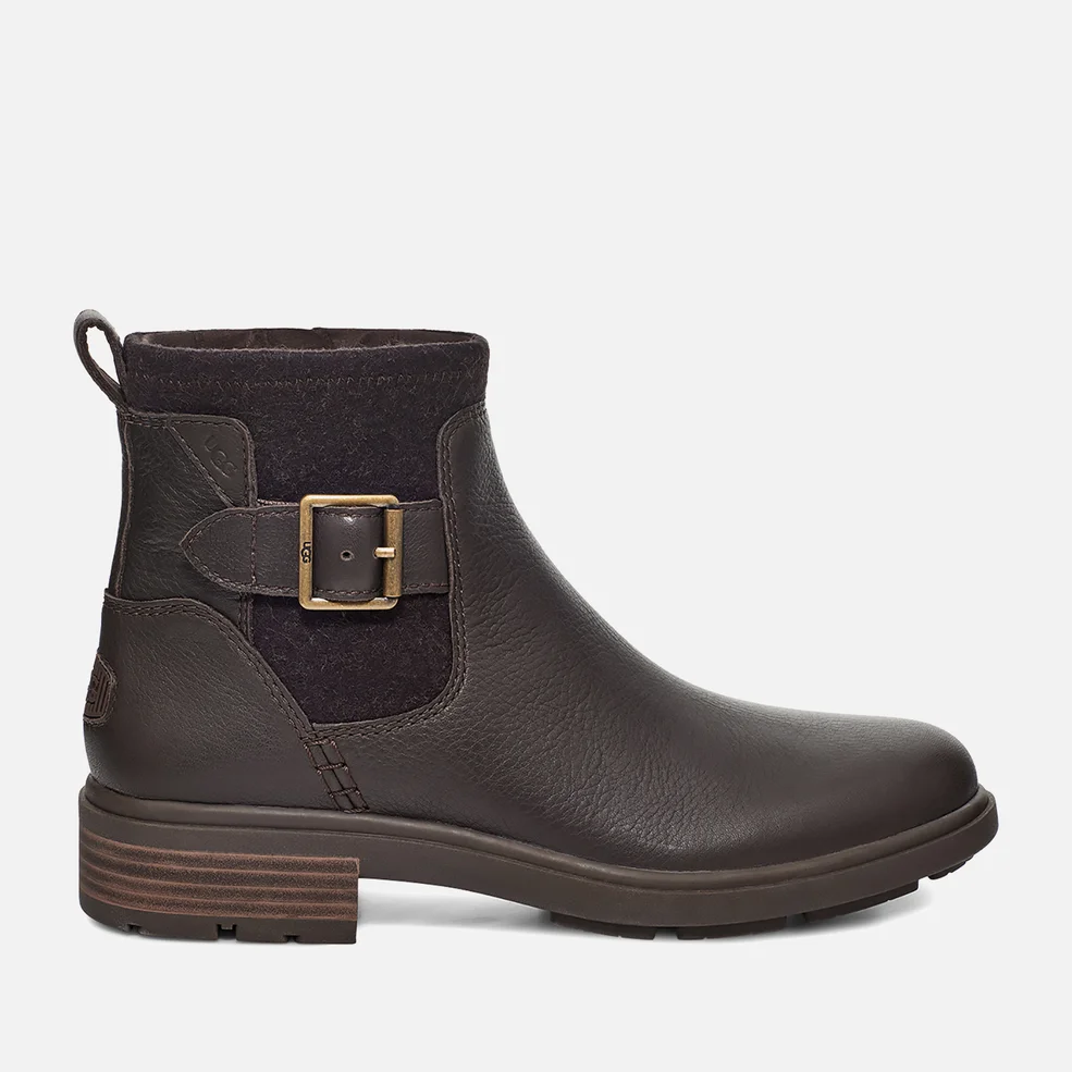 UGG Harrison Moto Buckle Detail Leather Ankle Boots Image 1
