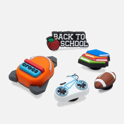 Crocs Kids' Back To School 5-Pack Rubber Jibbitz