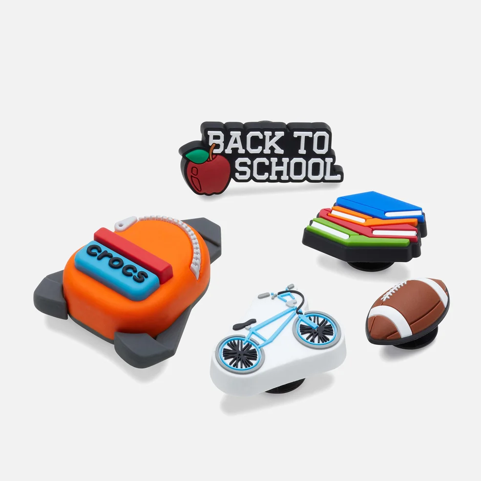 Crocs Kids' Back To School 5-Pack Rubber Jibbitz Image 1