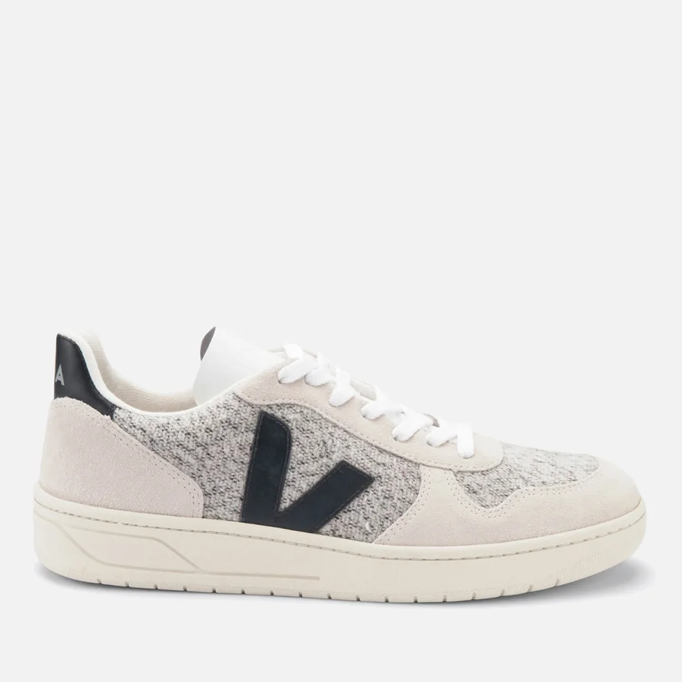 Veja V-10 Suede and Flannel Trainers Image 1