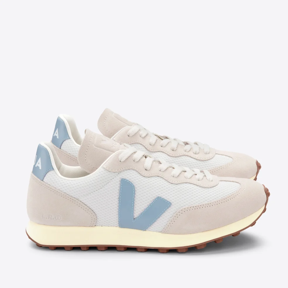 Veja Rio Branco Suede and Leather-Trimmed Alveomesh Trainers Image 1