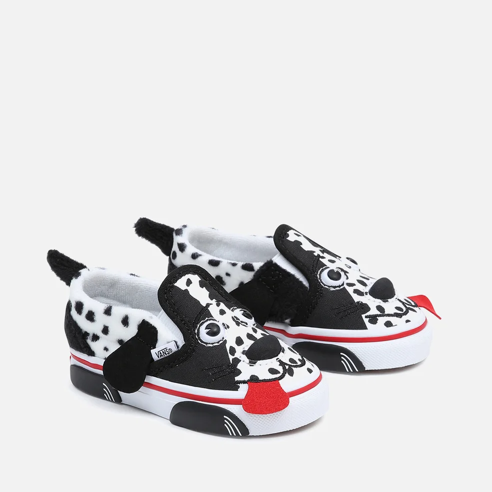 Vans Toddlers' Slip-On Dog Canvas and Faux Fur Trainers Image 1
