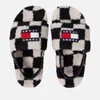 Tommy Jeans Logo Checker Sherpa Slippers - Image 1