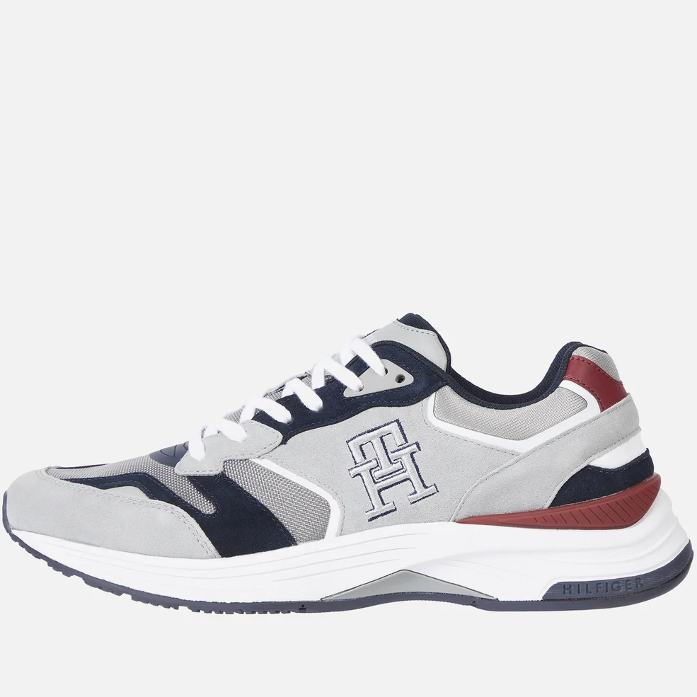 Tommy Hilfiger Prep Mix Running Style Suede Trainers Image 1