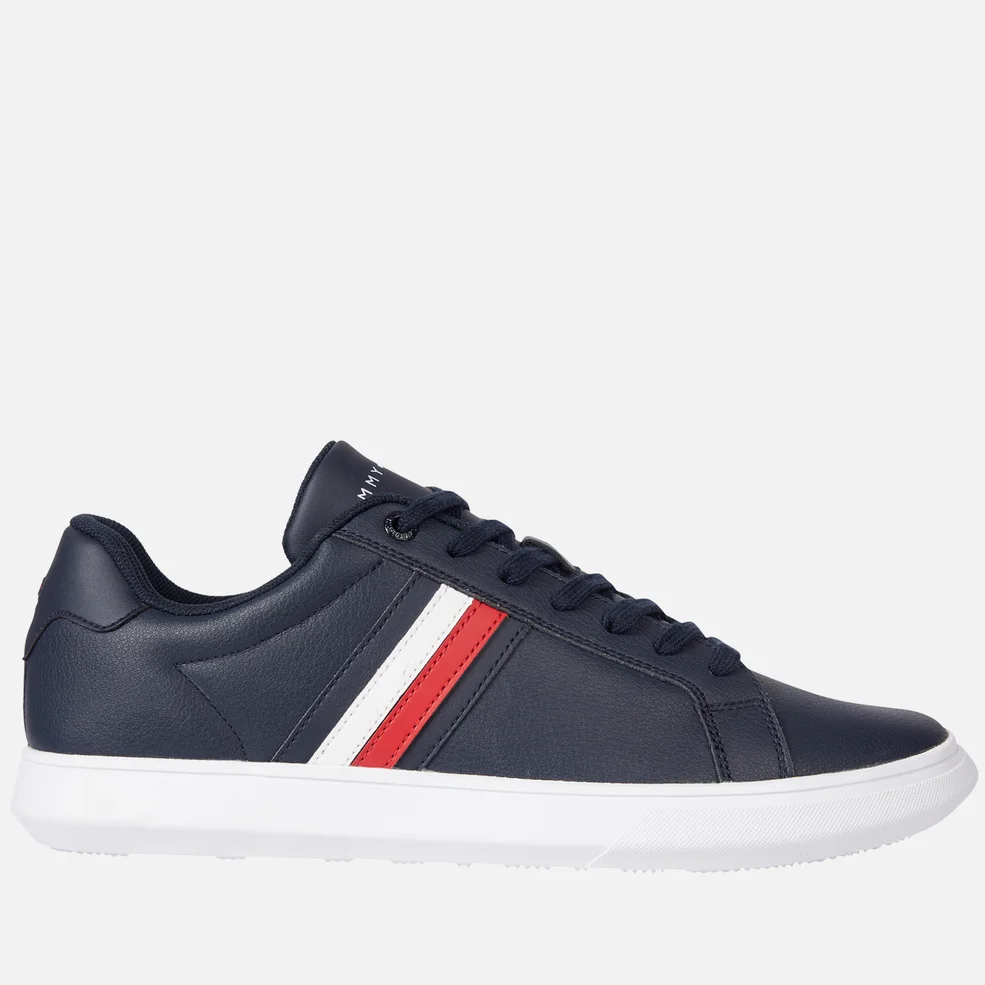 Tommy Hilfiger Corporate Cup Stripe Leather Trainers Image 1