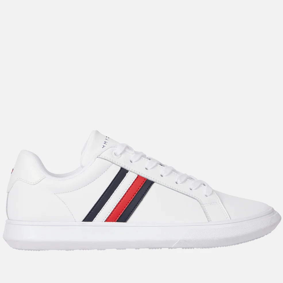 Tommy Hilfiger Corporate Cup Stripe Leather Trainers Image 1