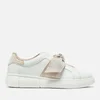 Kate Spade New York Lexi Pavé Embellished Bow Leather Trainers - Image 1