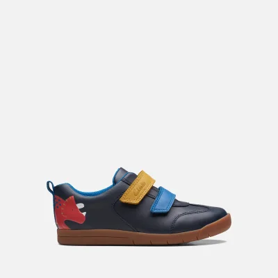 Clarks Kids' Den Play Leather Shoes - Navy