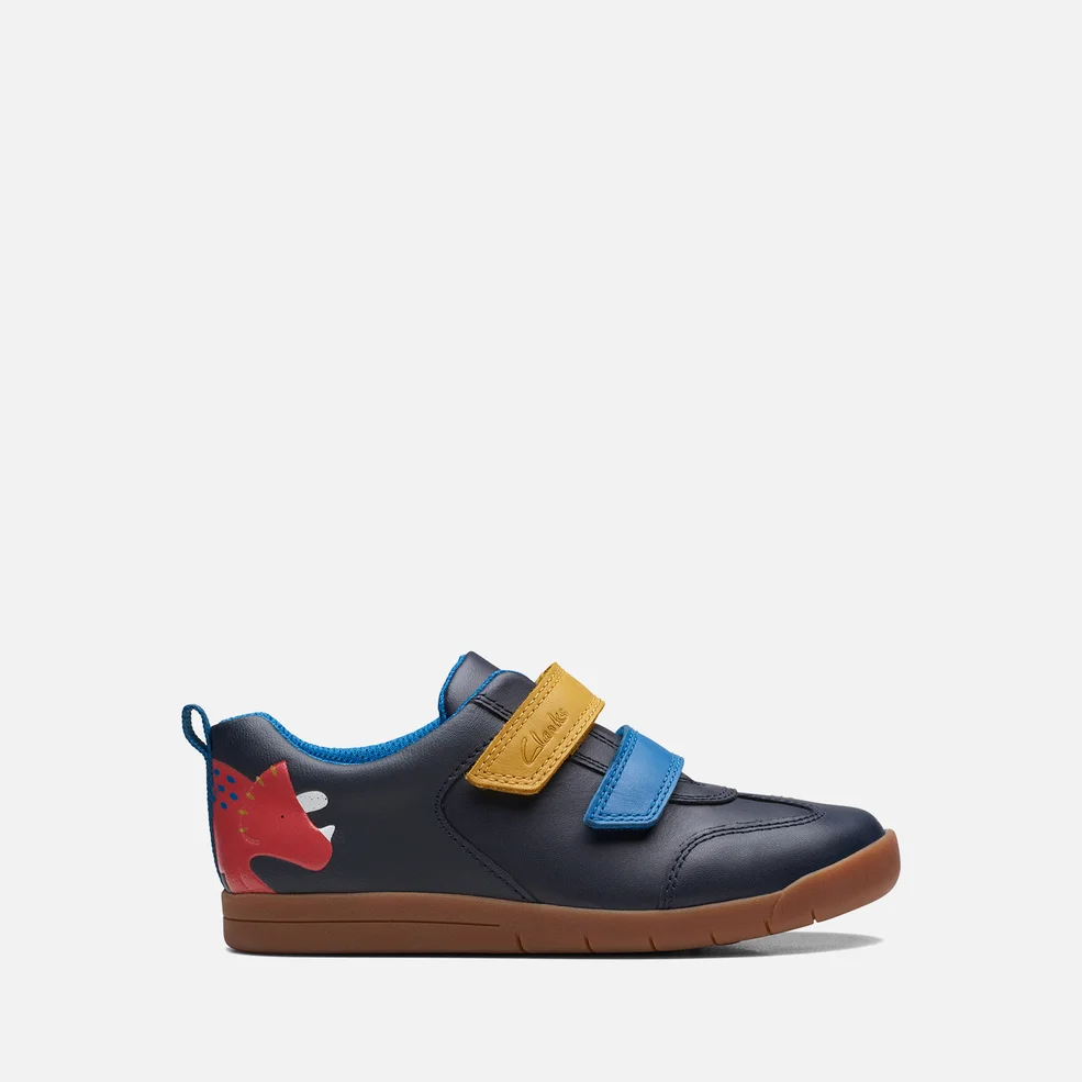 Clarks Kids' Den Play Leather Shoes - Navy Image 1